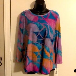 Calessa Top, 3/4 sleeve, Size L,